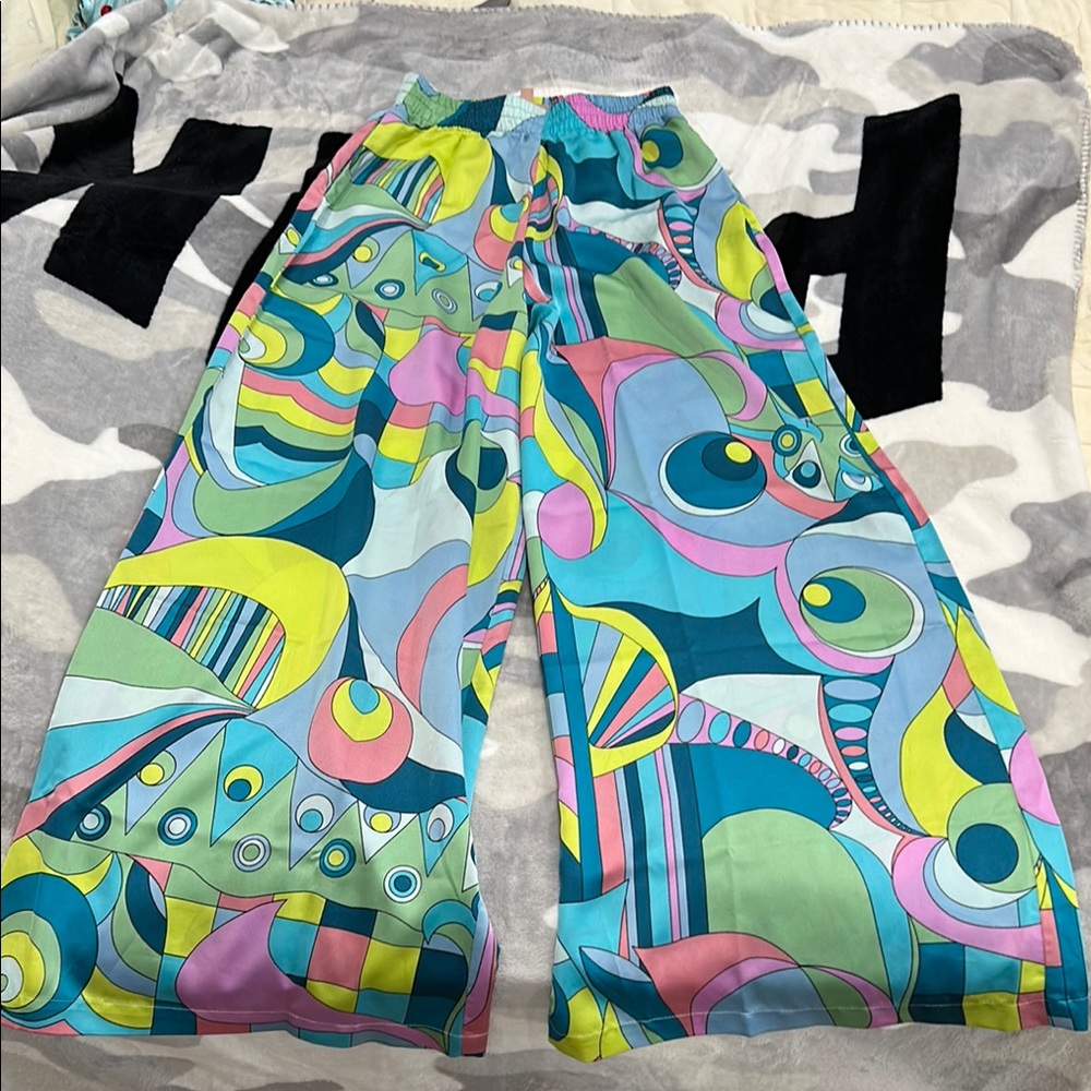 Show Me Your MuMu Colorful Abstract Patterned Pants